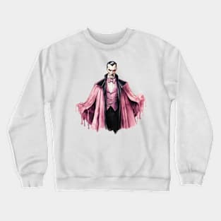 Pink Halloween Dracula Crewneck Sweatshirt